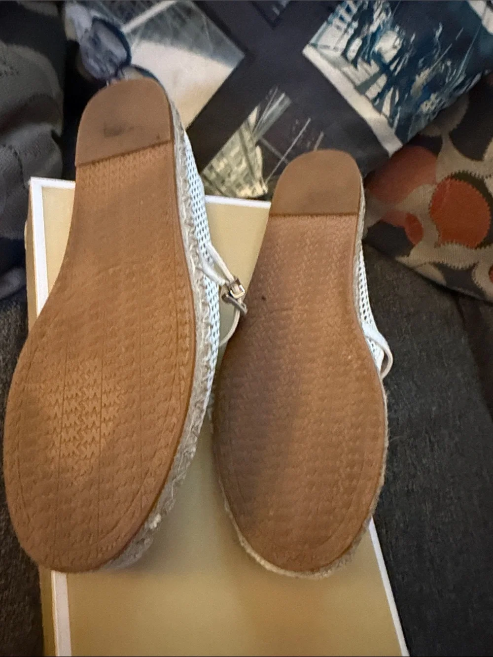 MICHAEL Michael Kors Women Optic White Ballet Espadrille - Size 7.5